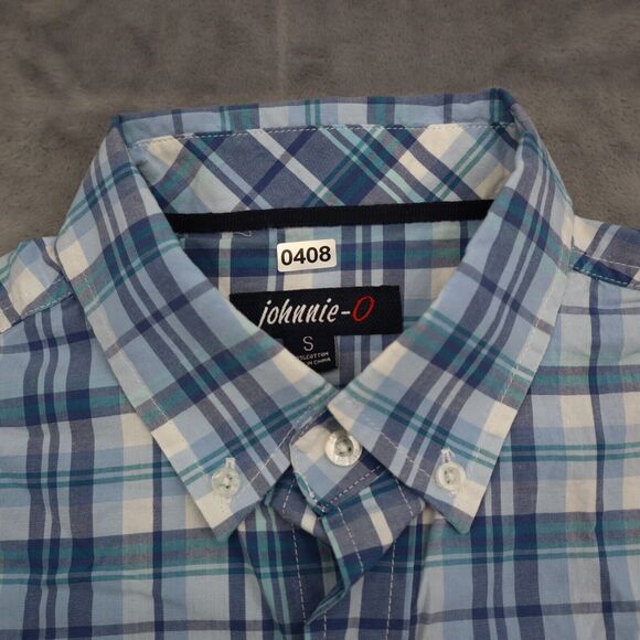 Johnnie- O Shirt Mens S Check Hangin Out Long Sleeve Button Up Surfing - Picture 10 of 16